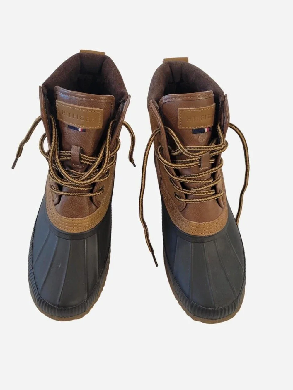 Tommy Hilfiger Men's Brown Leather Casual Boots - Size US 8